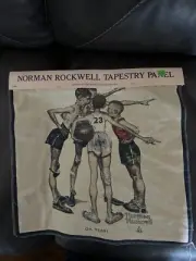 Norman Rockwell Tapestry Panel Oh Yeah! Basketball