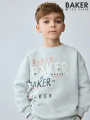 Baker by Ted Baker Grey Graphic Sweatshirt and Joggers Set (AR0744) | $44 - $55