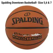 Spalding Downtown Basketball, Basketball Size 5, 6 & 7 Indoor Outdoor NBA Rubber