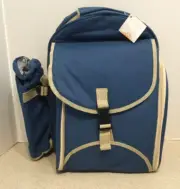 Insulated Picnic Basket Set Lunch Tote Backpack Cooler - Picnic Set for 2