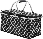 Food Delivery Bag 30L Foldable Thermal Insulated Bag Cooler Bags Pizza Food Pizza Delivery Picnic Storage Holder Functional Bag Storage Basket (Color : Blue) (Color : Black)