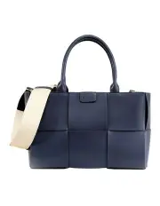 [Belle & Bloom] Long Way Home Woven Tote Bag in Navy