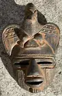 Inca Aztec Mayan Pre-Colombian handmade clay terracotta tribal vintage rare Mask