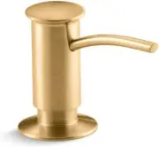 Brushed Moderne Brass Soap Dispenser - 16oz Refillable Kitchen Accessory