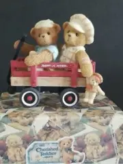 CHERISHED TEDDIES Booker Fletcher Together Wherever We Go Red Radio Flyer Wagon