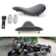 Black Leather Spring Solo Seat Fit For Harley Softail Slim FLS Bobber Chopper US