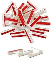 E-outstanding Self-Adhesive Safety Pin 50PCS 1.42 inches White Adhesive Flat Back Bar Pins for ID Badges, Ribbons,Nametags and Crafting