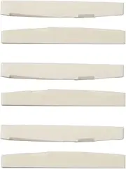 Mellisso 6 String Acoustic Bone Bridge Guitar Slotted Saddle Guitar Parts(Pack of 6)