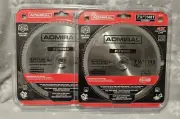 2 Admiral 7 1/4" Circular Saw Blades Plywood 140 Steel Teeth #62737 5/8 Arbor