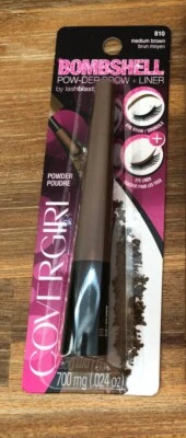 One COVERGIRL BOMBSHELL POWDER BROW & LINER LASHBLAST #810 MEDIUM BROWN