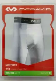 McDavid Youth Size Reg 24"-26" NWT 710 Compression Support Short w Cup Pocket