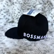 Littlest Prince Bossman Black Snapback Flat Bill Ball Cap Hat Toddler Size Small