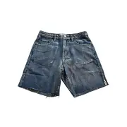 NWT One Teaspoon Jackson Mid Waist Shorts in Metal Blue