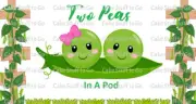 Two Peas In A Pod Baby Shower Edible Cake Topper Decoration