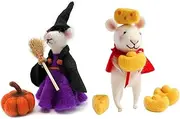 Feltsky 2 Pack Cloak Mice Needle Felting Kits for Beginners DIY Craft Kit Including Everything to Make