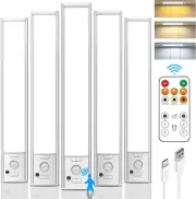 Under Cabinet Lights with Remote Control, USB Rechargeable Battery 180 Lumen Mot