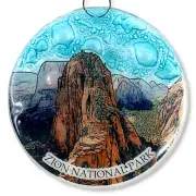 Zion National Park Christmas Tree Ornament - Art Glass Light Catcher