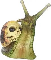 domoi Halloween Skull Snail, Skull Sculpture, Home Decor Resin Crafts Outdoor Yard Decoration Skull Art Sculpture Ornament A 1.5 X 5.5 X 13cm