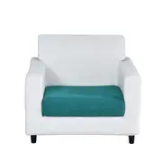 Anyhouz Sofa Cover Teal Blue Polyester Thick Stretchable Cushion For Living Room 1Pc Normal Size 225-275cm