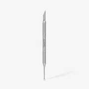 Staleks Pro Manicure Pusher Professional Cuticle Pusher Slanted and Loop end Metal Orange Stick Expert 51/2