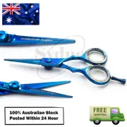 BLUE COLOR HAIRDRESSING BARBER SALON HAIR CUTTING SCISSORS SHEARS RAZORS SHARP