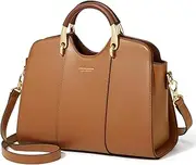 [Cnoles] Satchel Bag for Women Fanshion Leather Ladies Top Handle Tote Shoulder Bag Purses and Handbags