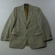 Haband 40R Tan Brown Glenn Plaid Mens Blazer Sport Coat Jacket
