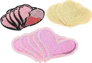 HEALSOPTHY 15pcs Heart Shape Iron Patches DIY Clothing Applique for Jeans Sweaters Accessories Decorative Garment Patches to Repair Enhance Fashion