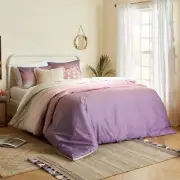 new 2-pc Wild Sage Jenna PURPLE + PINK Ombré TWIN / TWIN XL Duvet Cover & 1 Sham