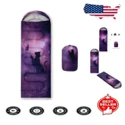 Comfortable 3-Season Microfiber Sleeping Bag - Lightweight & Compact for Travel