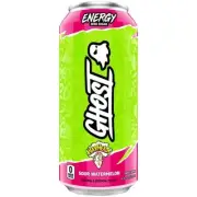 GHOST ENERGY Zero Sugars Energy Drink, WARHEADS Sour Watermelon, 16 fl oz Can