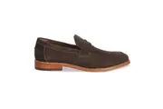 Jeff Banks Men's Leather Suede Loafer Slip On Shoes w Heel Brown AU7 EU40.5