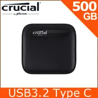 在飛比找PChome24h購物優惠-美光 Micron Crucial X6 500G 外接式S