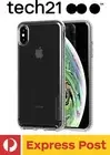 iPhone XS Max Tech21 Pure Clear Antimicrobial Shockproof Slim Protection Case