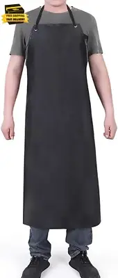 Waterproof Apron Rubber Vinyl, Heavy Duty 43" X 31" Plastic Apron Keeps You Cle