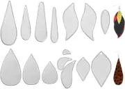 15PCS Leaf Shape Earring Cutting Dies, Tassel Waterdrop Shape Earrings Die Cuts,