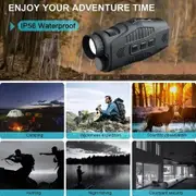 1080P Day/Night Use Monocular with 5x Zoom, 300m Full Dark View Distance for Hunting and Surveillance