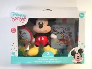 Disney Mickey Mouse Baby Gift Set I Plush Teether Activity Square I 3Pcs new