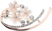 [eMagTech] Women Brooch Pins Flower Opal Brooches Sweater Shawl Clips Alloy Rhinestone for Sweater Shirts Dress Hat Scarf Bag Women Girls Costume Accessory Decoration