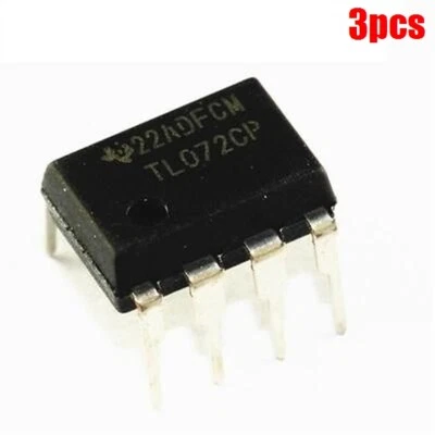 3Pcs DIP-8 Low Noise J-Fet TL072 TL072CP Dual Op-Amp New Ic bo