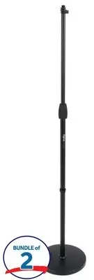 Gator Frameworks GFW-MIC-1000 Standard 10" Round Base Mic Stand (2-pack)