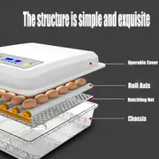 64 Egg Incubator Fully Automatic Digital Thermostat Chicken Eggs Poultry Incubators