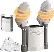 [ZbOLi] Portable Shoe Dryer, 200W Electric Extendable Boot Dryer with Timer Function, Quiet Fast Glove Dryer with Intelligent Panel Comes Equipped, Smart Boot Deodorizer, for Hats, Socks White