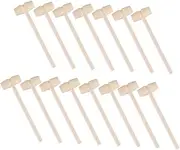 15pcs Boys and Girls Hammers Toy Multi-Functional Educational Mallets Mini Wooden Hammers Safe for Children's Play