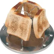 Folding Camp Stove Toaster 4 Slice Stainless Steel Portable for Outdoors New