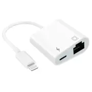 Lightning to Ethernet Adapter Apple MFi Certified 2 in 1 RJ45 Ethernet LAN