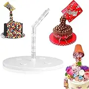 Walhome Anti Gravity Cake Stand Reusable DIY Decorative Cake Kit Baking Tools Create Unique Cakes Easily for Baby Shower Graduation Birthday Wedding Party