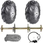 ATV Go Kart 810mm Rear Live Axle Shaft Kit+ 428 Sprocket+ Hub+ Disc Rotor Wheels
