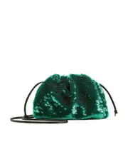 Sequined shoulder bag One size Green