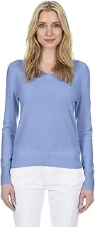 [STATE FUSIO] Women's Cashmere Wool Long Sleeve Pullover V Neck Soft and Classic Fashion Sweater